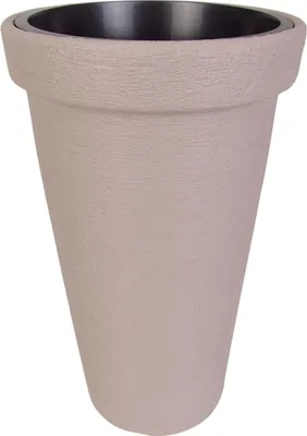 Zdjęcie produktu dla Doniczka ogrodowa taupe 30x50cm doniczka doniczka doniczka doniczka kamienny wygląd ogród