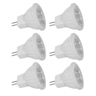 Image de Lot de 6 ampoules LED MR11 à culot GU4 – 4 W, dimmables, 360 lm, 220 V, pour l'éclairage de jardin, d'allées et d'extérieur