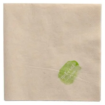 Produktbild von 1000 Servietten, 2-lagig 1/4-Falz 33 cm x 33 cm natur ungebleicht