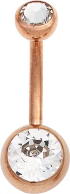 Produktbild von JOBO Bauchnabel Piercing Edelstahl rotvergoldet
