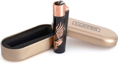 Produktbild von Clipper Metall Feuerzeug : TATTOOING V1 Schwarz Rose i see YOU