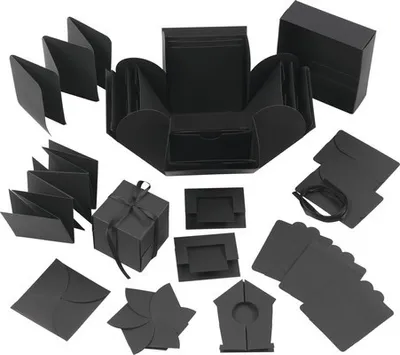 Produktbild von Kreotime - Explosion Box Creativ Company 12x12x12Cm Schwarz | Box ein 1 Stück