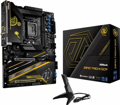 Immagine prodotto di ASRock Z890 TAICHI OCF - Scheda madre - ATX - Presa LGA1851 - Chipset Z890 - USB4, USB-C 3.2 Gen 2x2, USB 3.2 Gen 1, USB 3.2 Gen 2 - 5 Gigabit Ethernet, Wi-Fi 7, Bluetooth - Grafica integrata (CPU necessaria)