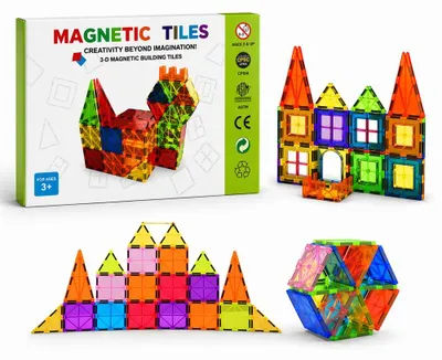 Obrázok produktu pre Magnetická stavebnica 60ks – Magnetic Tiles II