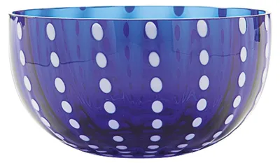 Obrázok produktu pre Zafferano – sada 6 misiek Perle Bowl z modrého farebného skla – elegantný remeselný dizajn pre moderné a rafinované stolovanie – prémiový doplnok