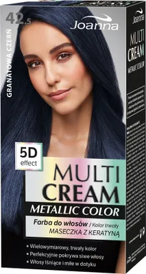 Produktbild von JOANNA Multi Cream Metallic Color 5D Effect Haarfärbemittel 42,5 Granatapfel Schwarz