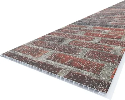 Produktbild von VILO Wandpaneele MOTIVO - Wasserfeste PVC Verkleidung - Stoßfest und UV-Beständig - Einfache Klickmontage - 265x25cm - 2,65m² - roter Ziegelstein