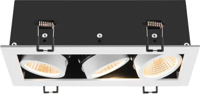 Produktbild von SLV 1007568 KADUX, LED Deckeneinbauleuchte, triple, 3000K, 38°, quadratisch, weiß