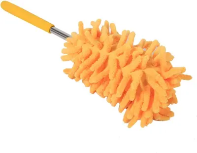 Obrázek produktu pro Rozšiřitelná praktická prachovka z mikrovlákna, omyvatelná, pro úklid domu a auta, jasně žlutá barva