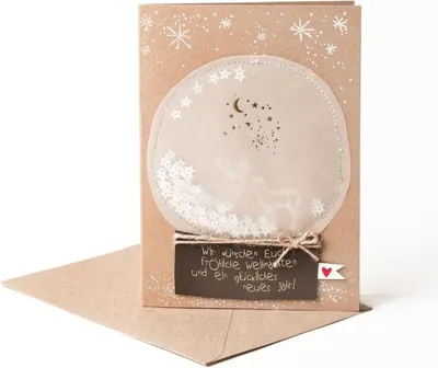 Produktbild von Schneekugelkarte "Fröhliche Weihnachten"