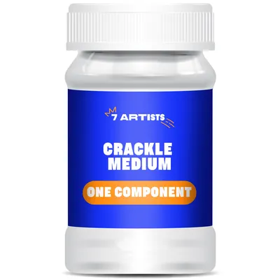 Produktbild von 7 Artists Crackle Medium 100 ml Krakelierlack Reisslack Farblos auf Wasserbasis für Reisslacktechnik | Krakeliertechnik - Crackle Paste