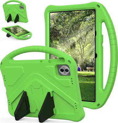 Produktbild von Kinder Hülle für Honor Pad 10 2025 12.1", Eva Leichte Stoßfeste Ständer, Kids Griff Schutzhülle Grün