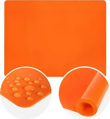 Produktbild von Orion Silikon Backmatte Rutschfeste Antihafte Silikonmatte Backbrett Ausrollmatte Teigmatte 60x50 cm