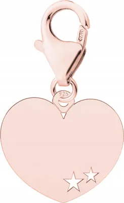 Produktbild von Vergoldeter Herzanhänger 925 Silber Roségold
