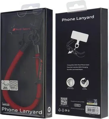 Obrázok produktu pre Audi Univerzálna Šnúrka Na Telefón 28Cm 10Mm Červená/Červená Aus-Hsl10-Rsq/D1-Rd