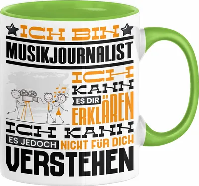 Produktbild von Musikjournalist Geschenk Tasse Geschenkidee für Musikjournalist Geburtstag Lustig Ich Bin Musikjournalist Ich Kann Es Dir Erklären Aber Nicht Für Dich Verstehen (Grün)