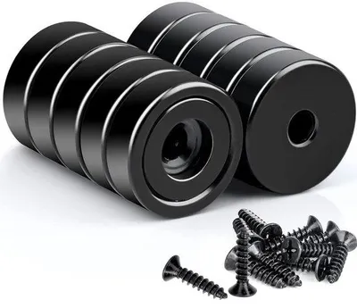 Obrázek produktu pro Silné neodymové magnety 16 x 5 mm, 6 kg, černé