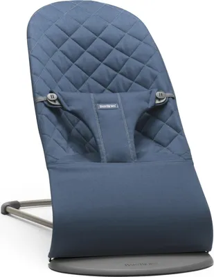 Produktbild von BABYBJÖRN Bouncer Babywippe Bliss – Gewebte klassische Steppung Mitternachtsblau