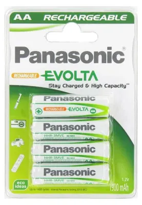 Produktbild von Wentronic AA 2.05Ah NiMH 4-BL EVOLTA Panasonic, Wiederaufladbarer Akku, AA, Nickel-Metallhydrid (NiMH), 1,2 V, 4 Stück(e), 2050 mAh