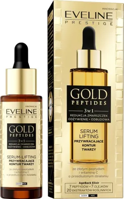 Obrázek produktu pro Eveline Cosmetics Gold Peptides Facial Serum - Liftingové sérum proti stárnutí, 30 ml