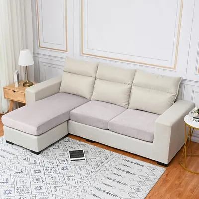 Immagine prodotto di Rivestimento per divano in velluto elasticizzato Fodera per cuscino Fodera per cuscino da seduta Cuscino per divano Rivestimento per seduta divano Protezione per mobili Rivestimento per divano, grigio chiaro, 1 posto (55-60 cm)