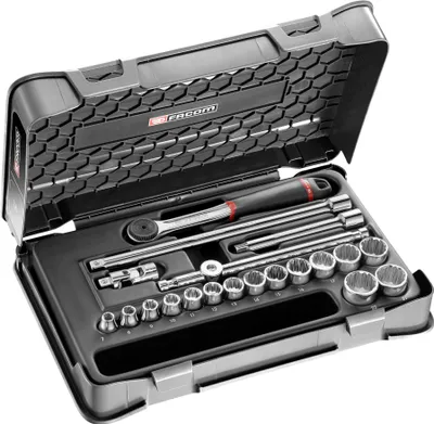 Zdjęcie produktu dla Facom Steckschluessel-Set 3/8 J.161B, 20-tlg