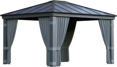Produktbild von Palram - Canopia Pavillon Vorhang Zubehör für Pavillon Dallas 4300 Grau