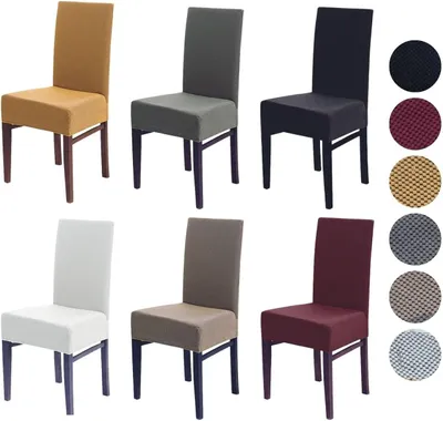 Produktbild von Stuhlhussen, elastisch, 2 Stück, weiß, für Esszimmer