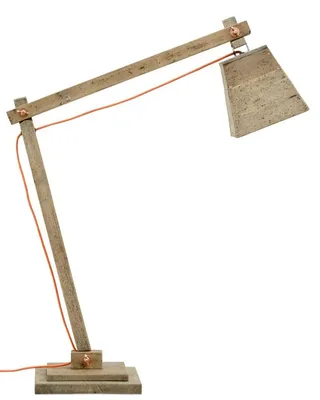 Image de Casa Padrino Lampe de table en pin naturel 90 x 30 x H. 105 cm - Lampe de table de luxe avec câble orange