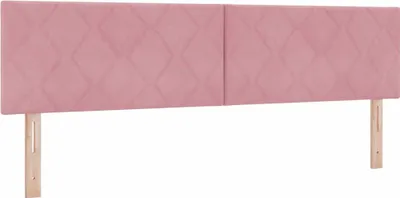 Image de Tête de lit vidaXL rose 180 cm en velours