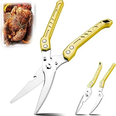 Produktbild von Famanu Küchenschere Multifunktional 25,5 cm - Haushaltschere mit Sicherheitsverschluss