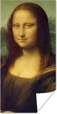 Produktbild von MuchoWow® Poster Mona Lisa - Leonardo da Vinci 80x160 cm - Kinderzimmer