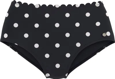 Produktbild von LASCANA Highwaist-Bikini-Hose Jada schwarz-weiß Größe 40