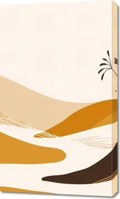 Produktbild von Bilder für das Wohnzimmer Boho modern 60x100cm Landschaft in Goldtönen