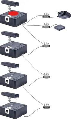 Produktbild von Solo Elektronikschloss Set - 4 Fronten, RFID, 125 kHz, Zamak/Kunststoff schwarz