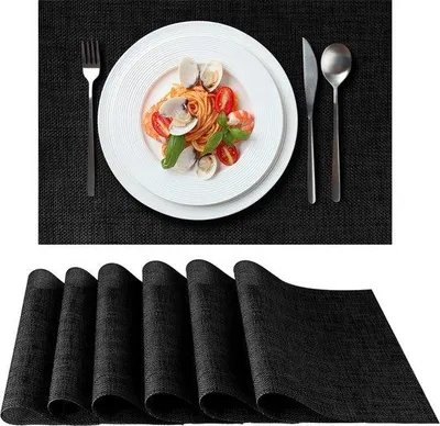 Produktbild von Famanu Platzsets Set von 6 - Hitzebeständige und waschbare PVC Tischdecken - 44x32cm