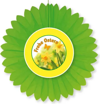 Produktbild von Dekofächer Frohe Ostern grün 60 cm
