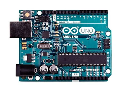 Produktbild von Arduino UNO Rev3, ATmega328, 16 MHz, 0,032 MB, 2 KB, 1 KB, Arduino