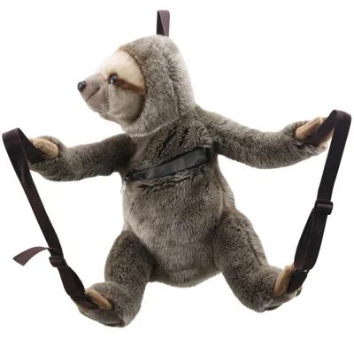Immagine prodotto di Zaino a forma di bradipo per bambini di The Puppet Company - morbido zaino in peluche