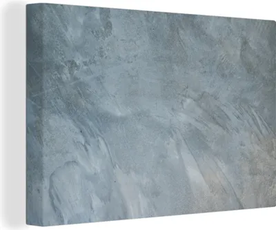 Produktbild von OneMillionCanvasses® - Leinwandbilder - 140x90 cm, Wand - Blau - Orange - Beton, Wandbilder Kunstdruck Wanddekoration - Foto auf Leinwand - Gemälde auf Holzrahmen