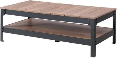 Produktbild von CALICOSY -  Couchtisch aus schwarzem Metall und Holz - L117cm