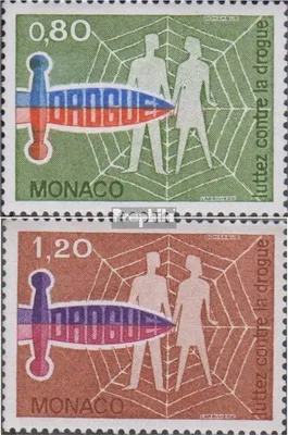 Produktbild von Briefmarken Monaco 1976 Mi 1246-1247 (kompl.Ausg.) gestempelt Drogenmißbrauch