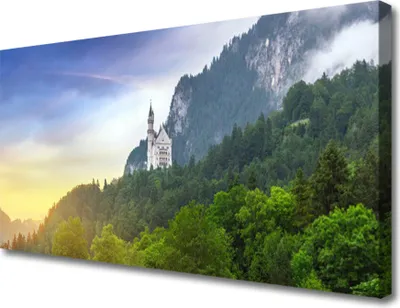 Produktbild von Tulup Leinwand-Bilder 100x50 Wandbild Canvas Kunstdruck Wald Gebirge Landschaft