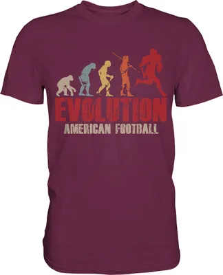 Produktbild von American Football Evolution T-Shirt – Burgundy / S