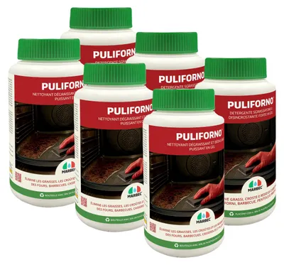 Image de PULIFORNO® - Gel détergent détartrant pour fours et barbecues, action profonde sur les incrustations tenaces - 1KGx6PCS