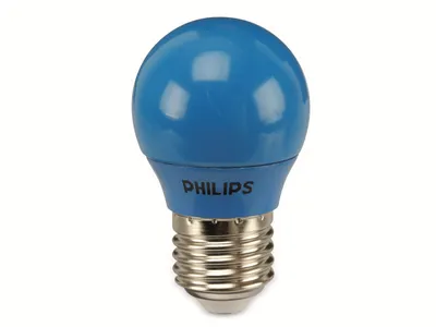 Image de Philips Ampoule LED E27 forme poire courte bleu 3,1W goutte