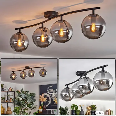 Produktbild von Fossobiubo Deckenlampe aus Metall/Glas in Schwarz