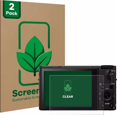Produktbild von 2x ScreenLeaf Schutzfolie für Sony Cyber-Shot DSC-RX100 III nachhaltiger Displayschutz Display Schutz Folie Klar Transparent