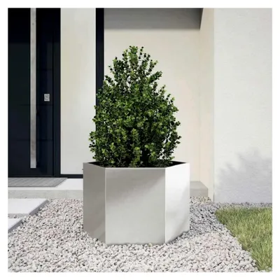 Produktbild von Pflanzkübel, Blumenkübel mit offenem Boden, Hochbeet für Garten und Terrasse, Pflanzkasten aus Edelstahl