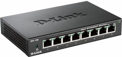 Immagine prodotto di Switch D-Link DES-108 8 porte/ RJ-45 10/100